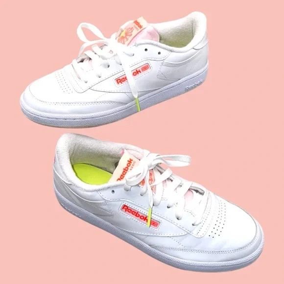 REEBOK Club C 85 - White Orange Flare (Women's 10) - Picture 10 of 12